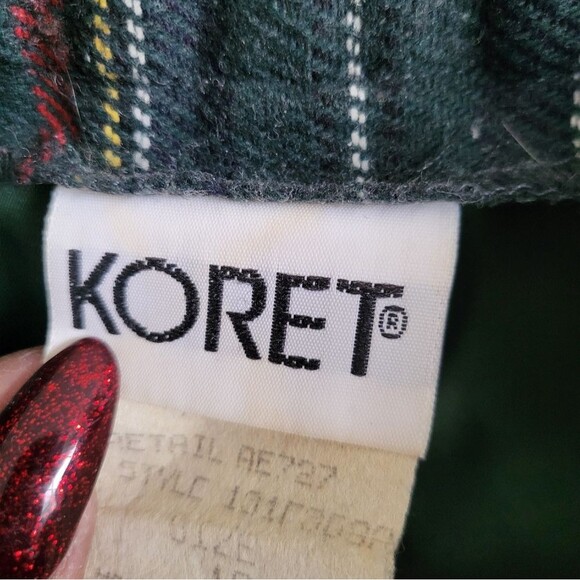 Koret High Waisted Pleated Lined & Pocketed Wool Blend Tartan Plaid Pants Sz 10 - Picture 12 of 16